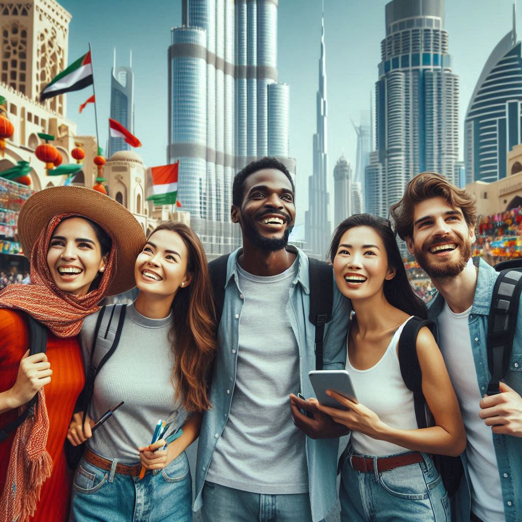 5 people enjoying Dubai Instagram Tour