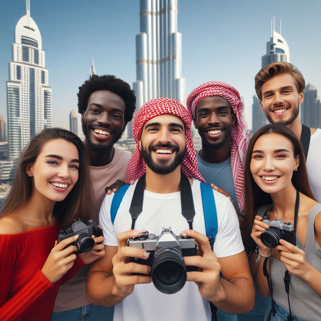 6 people for Dubai Instagram Tour