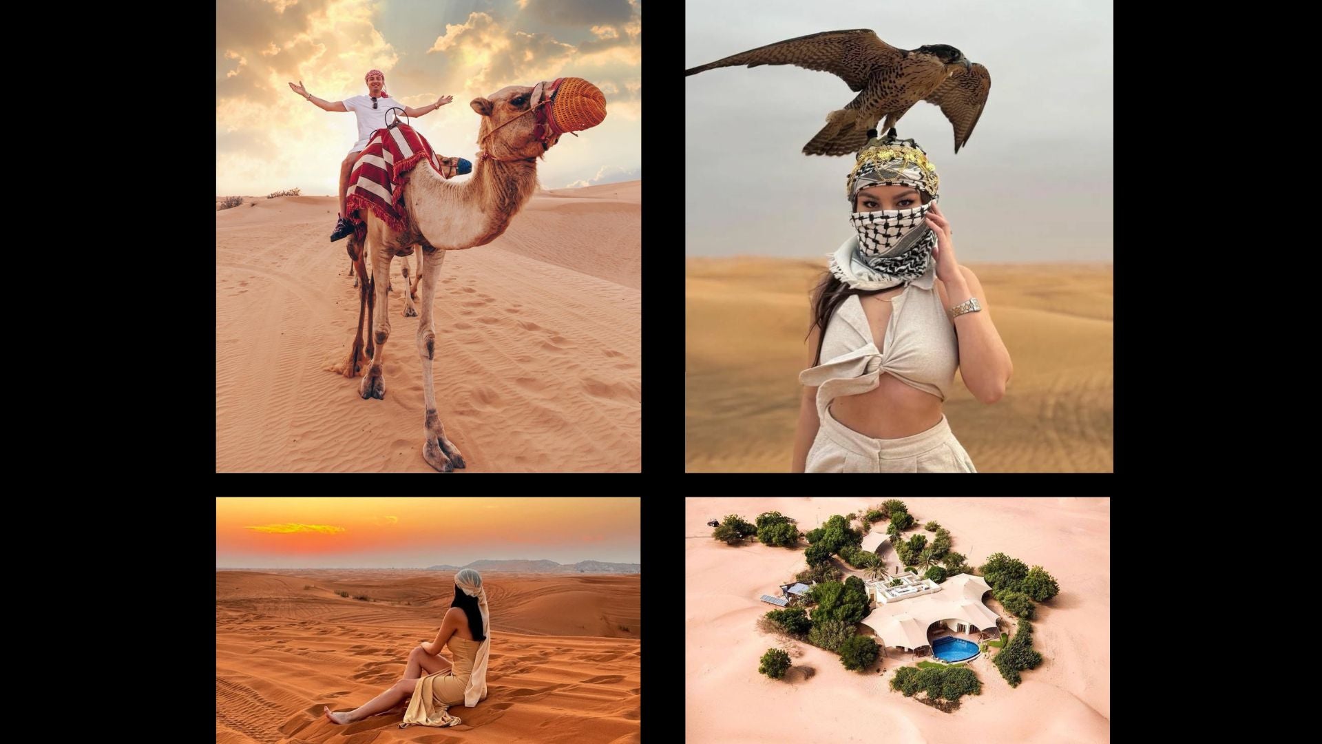 Instagrammers enjoying Dubai Instagram Tour in desert